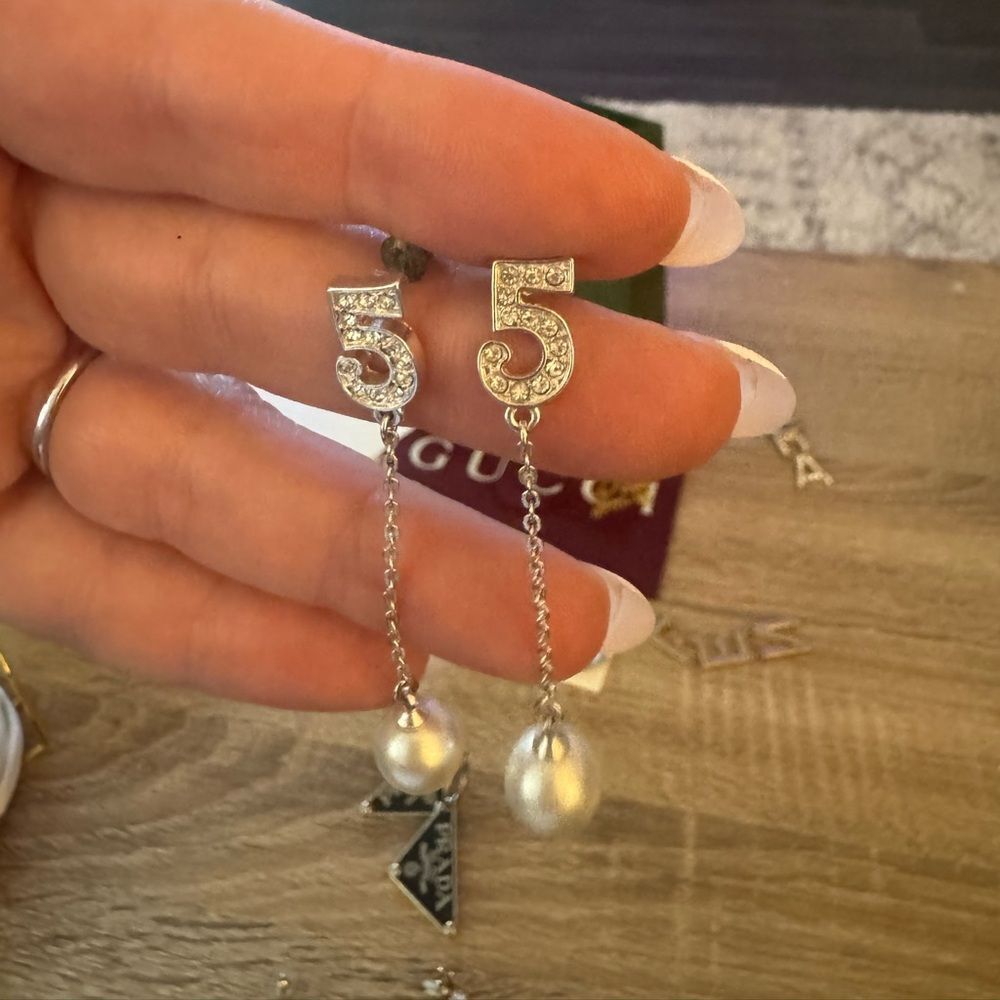 Elegant Silver Pearl Drop Earrings